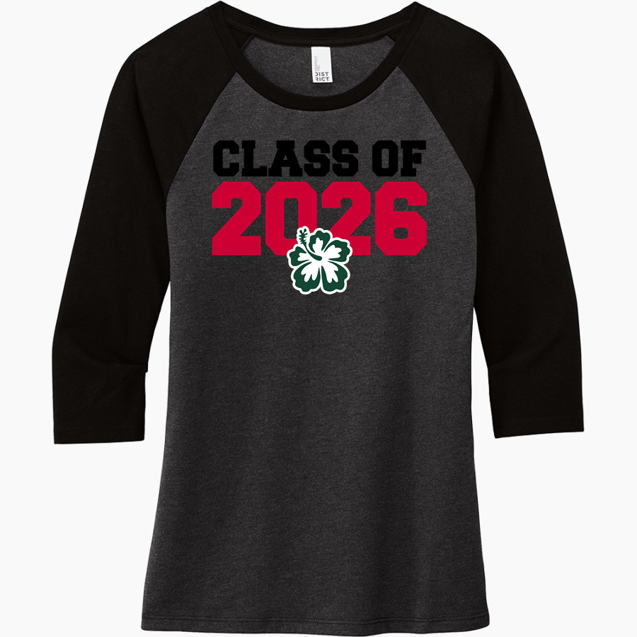 APIS Hawks <span class="pdp-name-mascot">Asia Pacific International GreenHawks</span> District Women's Perfect Tri 3/4-Sleeve Raglan