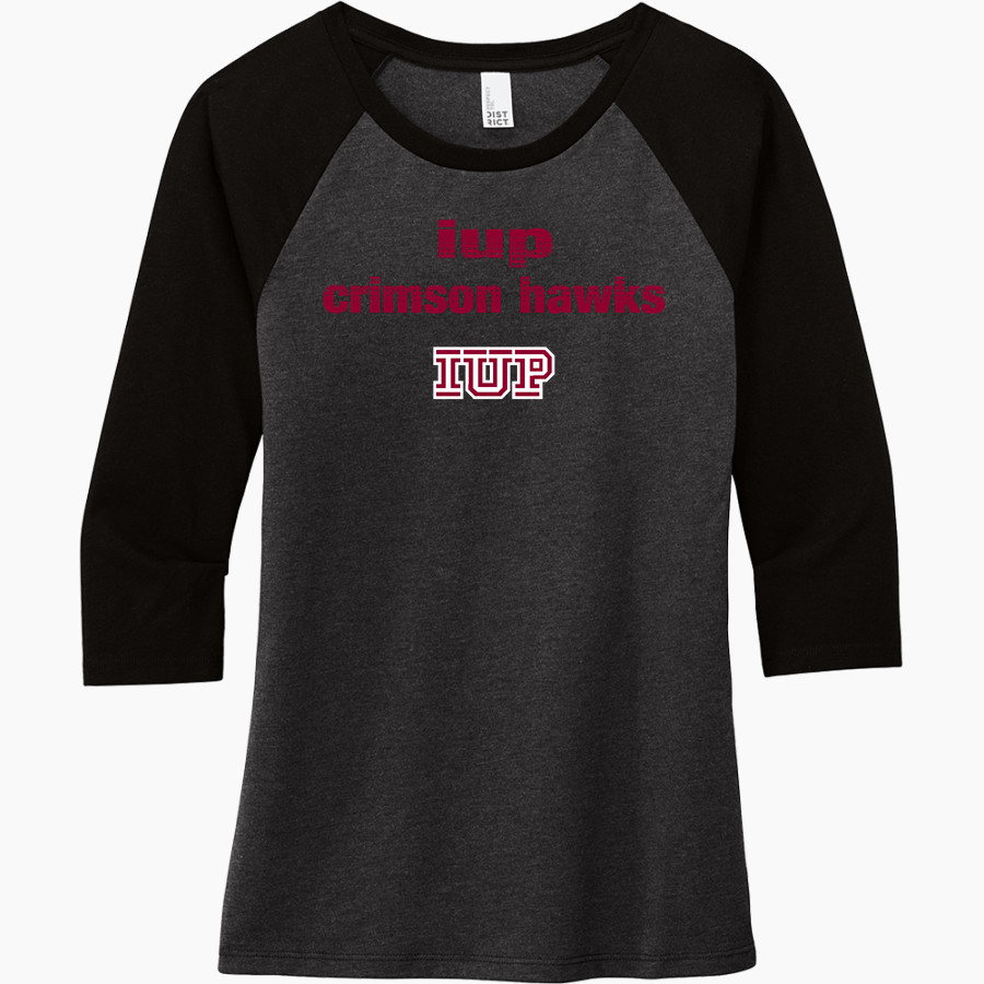 Indiana University of Pennsylvania <span class="pdp-name-mascot">Indiana University Of PA Hawks</span> District Women's Perfect Tri 3/4-Sleeve Raglan