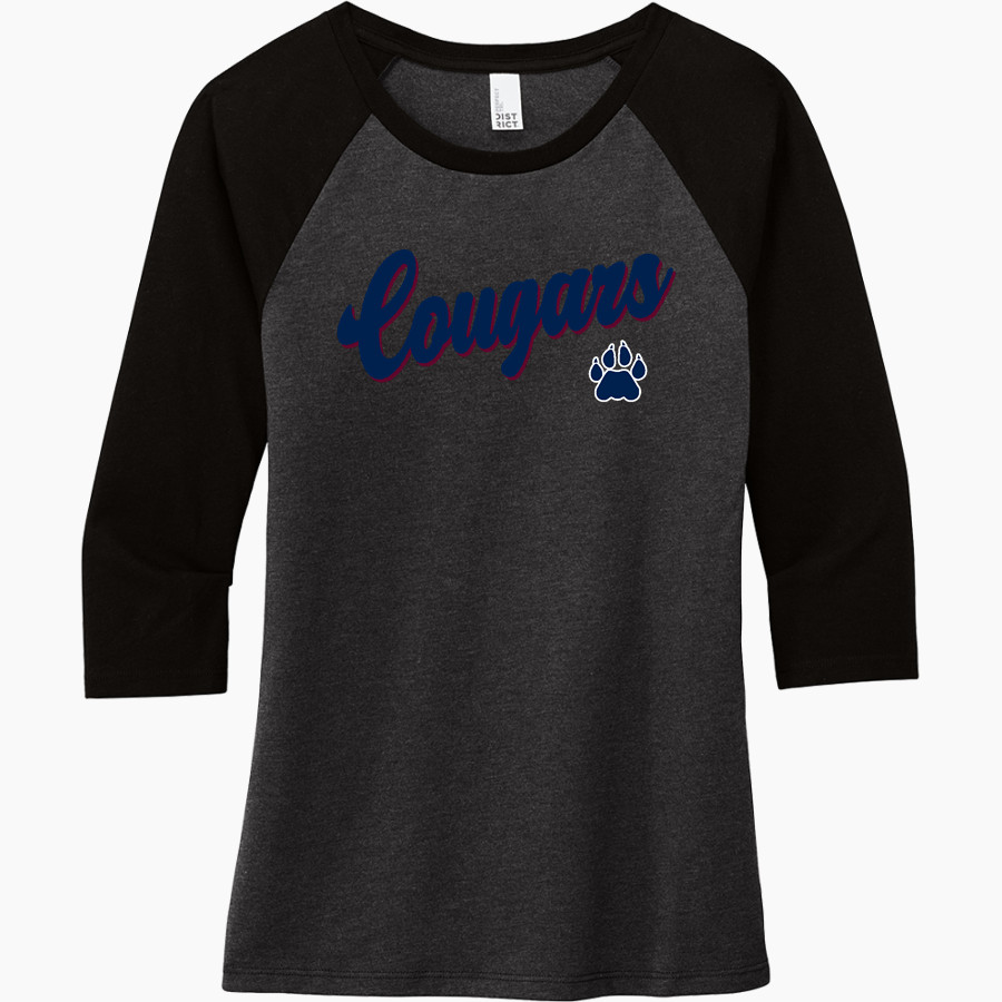 College Prep Cougars <span class="pdp-name-mascot">College Prep Cougars</span> District Women's Perfect Tri 3/4-Sleeve Raglan