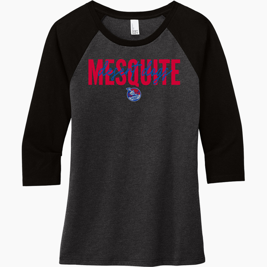 Mesquite Desert Dogs District Women's Perfect Tri 3/4-Sleeve Raglan