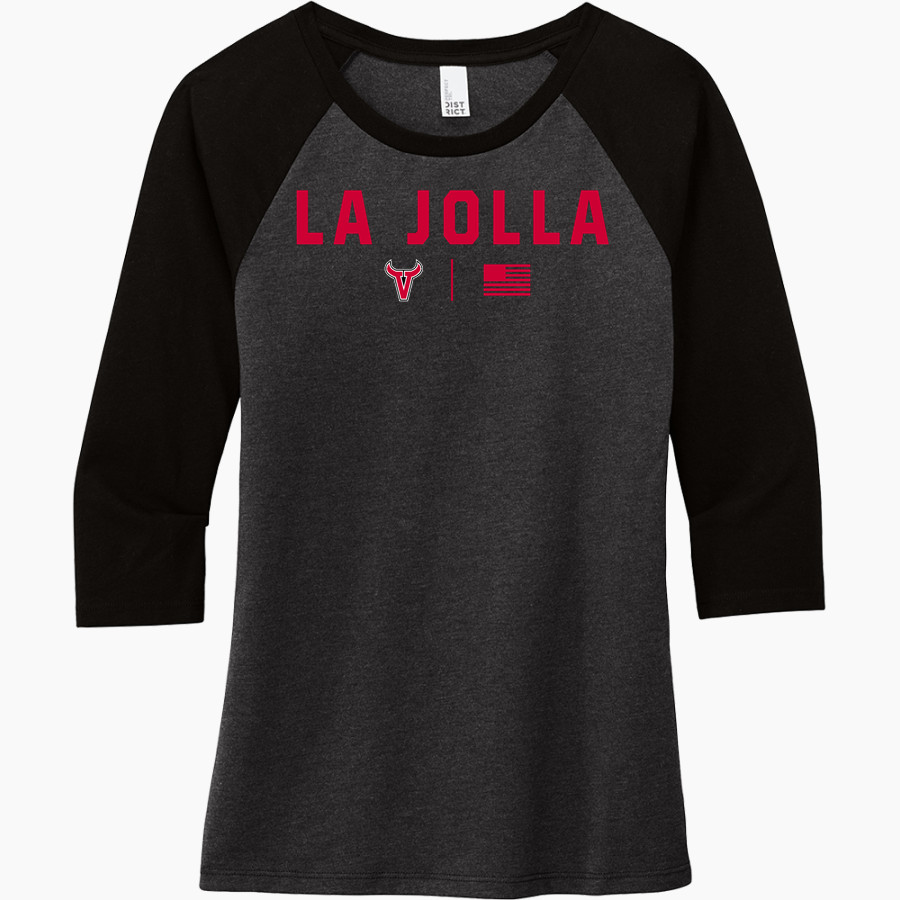 La Jolla Vikings District Women's Perfect Tri 3/4-Sleeve Raglan