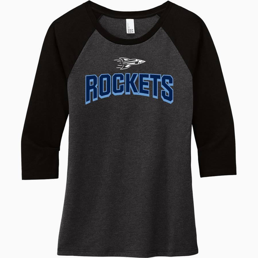 New Hope Lutheran Rockets <span class="pdp-name-mascot">New Hope Lutheran Church, Academy, & Preschool Rockets</span> District Women's Perfect Tri 3/4-Sleeve Raglan