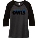 Westfield State University Online Store <span class="pdp-name-mascot">Westfield State Owls</span> District Women's Perfect Tri 3/4-Sleeve Raglan Front Thumbnail