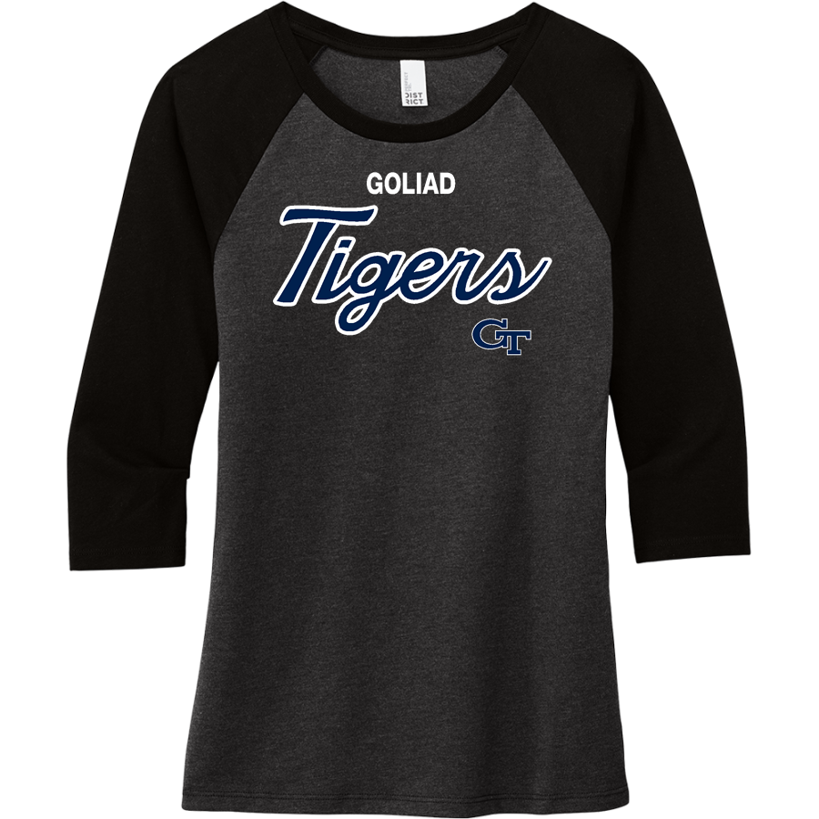 GOLIAD HIGH SCHOOL TIGERS <span class="pdp-name-mascot">GOLIAD TIGERS</span> District Women's Perfect Tri 3/4-Sleeve Raglan