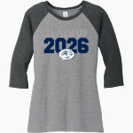 Emery Jaguars District Women's Perfect Tri 3/4-Sleeve Raglan Front Thumbnail