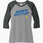 CULBRETH Cougars <span class="pdp-name-mascot">GREY CULBRETH MIDDLE SCHOOL Cougars</span> District Women's Perfect Tri 3/4-Sleeve Raglan Front Thumbnail