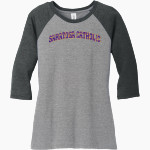 SARATOGA CENTRAL CATHOLIC HIGH SAINTS District Women's Perfect Tri 3/4-Sleeve Raglan Front Thumbnail