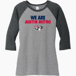 AUSTIN METRO BASEBALL LEAGUE District Women's Perfect Tri 3/4-Sleeve Raglan Front Thumbnail