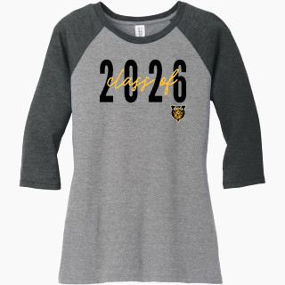 District Women's Perfect Tri 3/4-Sleeve Raglan