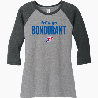 District Women's Perfect Tri 3/4-Sleeve Raglan