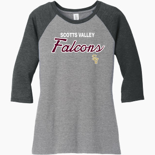 District Women's Perfect Tri 3/4-Sleeve Raglan