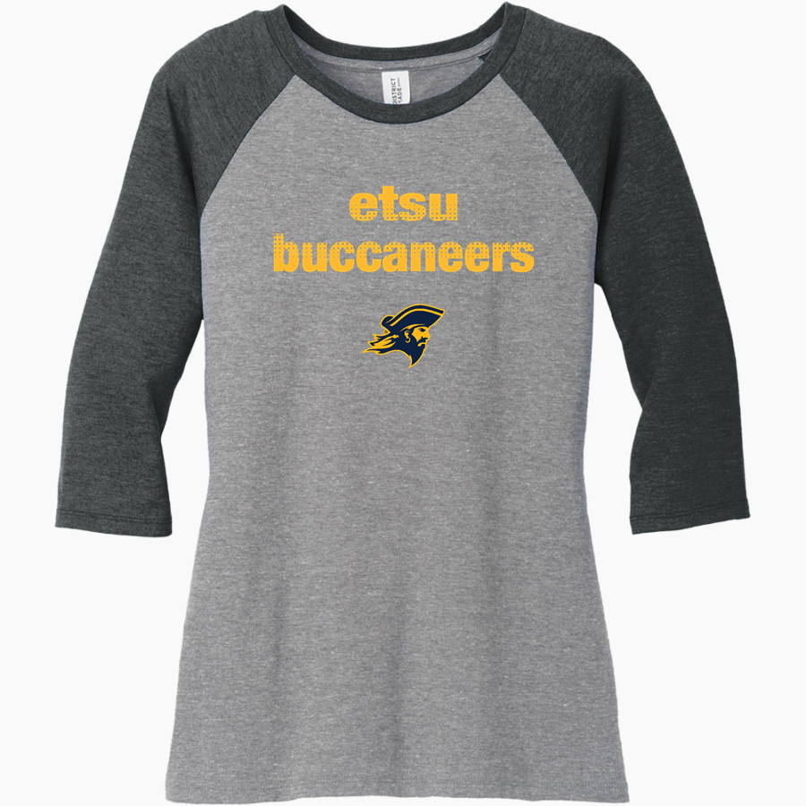 East Tennessee State University Buccaneers <span class="pdp-name-mascot">ETSU Buccaneers</span> District Women's Perfect Tri 3/4-Sleeve Raglan