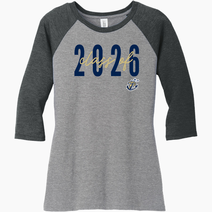 PEARL HIGH SCHOOL PIRATES <span class="pdp-name-mascot">PEARL PIRATES</span> District Women's Perfect Tri 3/4-Sleeve Raglan