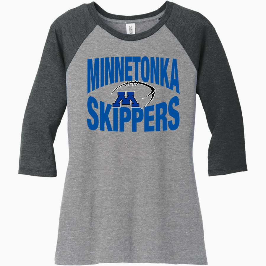Minnetonka Skippers District Women's Perfect Tri 3/4-Sleeve Raglan
