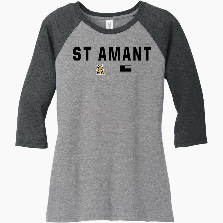 ST AMANT HIGH SCHOOL GATORS <span class="pdp-name-mascot">ST AMANT GATORS</span> District Women's Perfect Tri 3/4-Sleeve Raglan