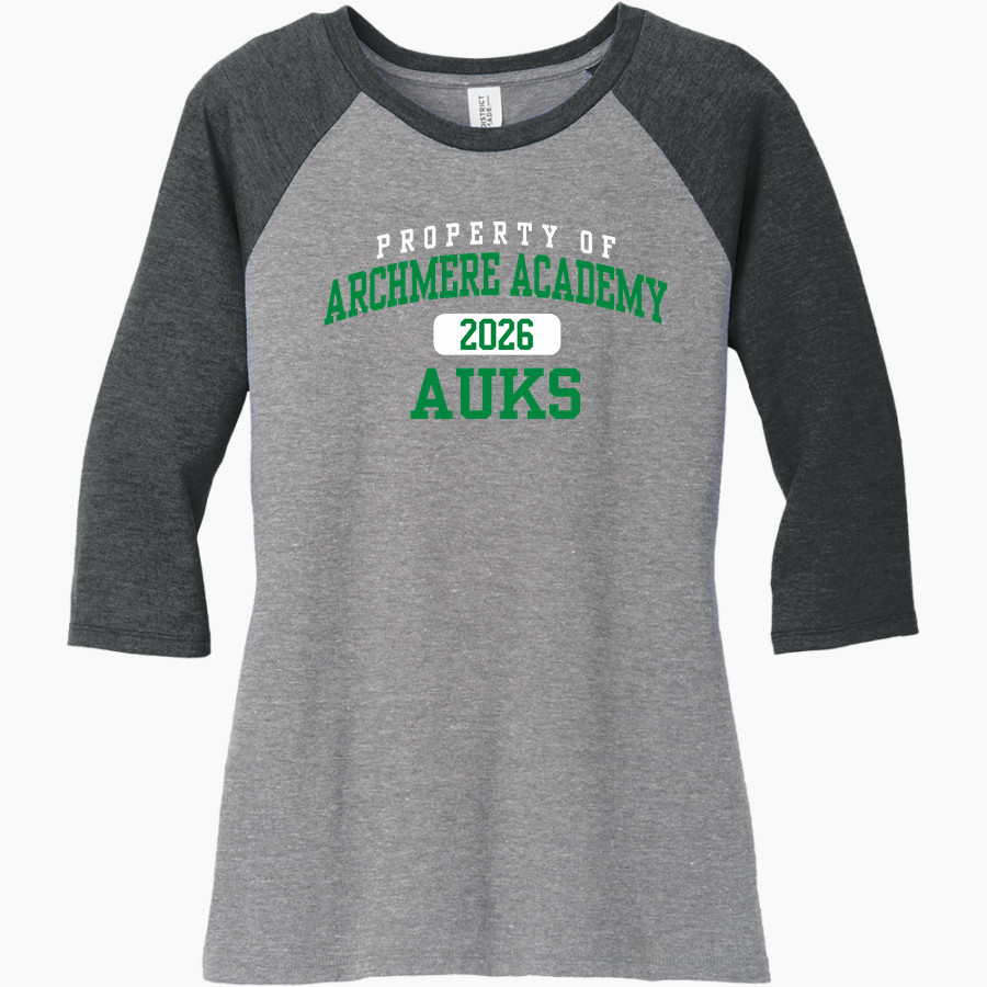 ARCHMERE ACADEMY AUKS <span class="pdp-name-mascot">ARCHMERE ACADEMY AUKS</span> District Women's Perfect Tri 3/4-Sleeve Raglan