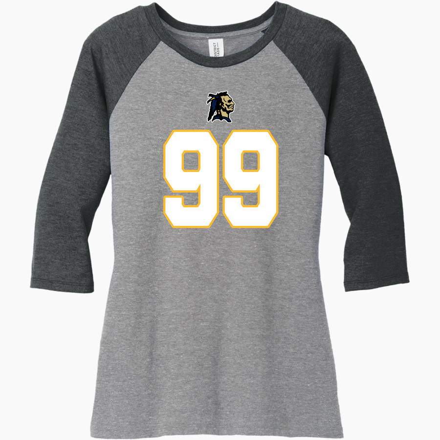 Grant County Braves The Official Online Store <span class="pdp-name-mascot">Grant County Braves</span> District Women's Perfect Tri 3/4-Sleeve Raglan