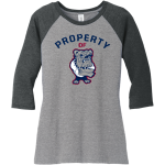 St Denis CYO Bulldawgs <span class="pdp-name-mascot">St Denis CYO Bulldawgs</span> District Women's Perfect Tri 3/4-Sleeve Raglan Front Thumbnail