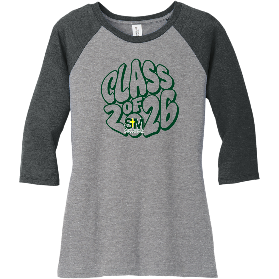 St. Michael Gators <span class="pdp-name-mascot">St. Michael Catholic School Gators</span> District Women's Perfect Tri 3/4-Sleeve Raglan