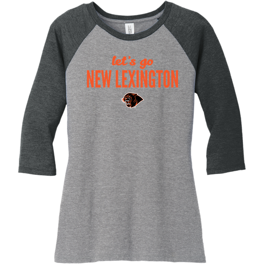 NEW LEXINGTON HIGH SCHOOL PANTHERS <span class="pdp-name-mascot">NEW LEXINGTON PANTHERS</span> District Women's Perfect Tri 3/4-Sleeve Raglan