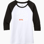 Oak Hill Warriors <span class="pdp-name-mascot">Oak Hill Warriors</span> District Women's Perfect Tri 3/4-Sleeve Raglan Front Thumbnail