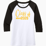 Ariton Purple Cats <span class="pdp-name-mascot">Ariton Purple Cats</span> District Women's Perfect Tri 3/4-Sleeve Raglan Front Thumbnail