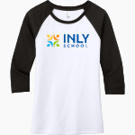 Inly School District Women's Perfect Tri 3/4-Sleeve Raglan Front Thumbnail
