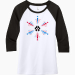 Crums Lane Cougars <span class="pdp-name-mascot">Crums Lane Elementary Cougars</span> District Women's Perfect Tri 3/4-Sleeve Raglan Front Thumbnail