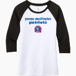 Washington Patriots <span class="pdp-name-mascot">George Washington Middle School Patriots</span> District Women's Perfect Tri 3/4-Sleeve Raglan Front Thumbnail