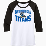 Eastern Florida State College <span class="pdp-name-mascot">Eastern Florida Titans</span> District Women's Perfect Tri 3/4-Sleeve Raglan Front Thumbnail