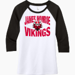 JAMES MONROE HIGH SCHOOL VIKINGS District Women's Perfect Tri 3/4-Sleeve Raglan Front Thumbnail