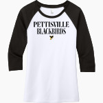 PETTISVILLE BLACKBIRDS ONLINE STORE <span class="pdp-name-mascot">PETTISVILLE BLACKBIRDS</span> District Women's Perfect Tri 3/4-Sleeve Raglan Front Thumbnail