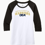 DANVILLE CHRISTIAN ACADEMY WARRIORS <span class="pdp-name-mascot">DANVILLE CHRISTIAN WARRIORS</span> District Women's Perfect Tri 3/4-Sleeve Raglan Front Thumbnail
