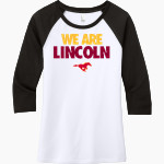Lincoln Mustangs <span class="pdp-name-mascot">Lincoln Mustangs</span> District Women's Perfect Tri 3/4-Sleeve Raglan Front Thumbnail