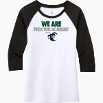 PROCTOR ACADEMY HORNETS <span class="pdp-name-mascot">PROCTOR ACADEMY HORNETS</span> District Women's Perfect Tri 3/4-Sleeve Raglan Front Thumbnail