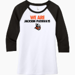Jackson Pathways Vikings <span class="pdp-name-mascot">Jackson Pathways Vikings</span> District Women's Perfect Tri 3/4-Sleeve Raglan Front Thumbnail