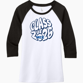 District Women's Perfect Tri 3/4-Sleeve Raglan