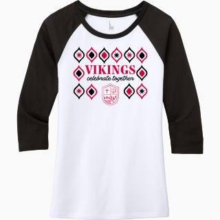 District Women's Perfect Tri 3/4-Sleeve Raglan