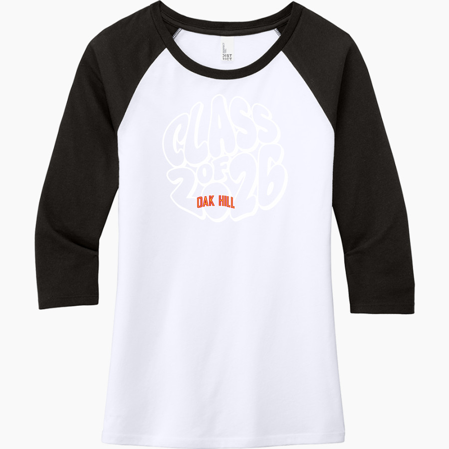 Oak Hill Warriors <span class="pdp-name-mascot">Oak Hill Warriors</span> District Women's Perfect Tri 3/4-Sleeve Raglan