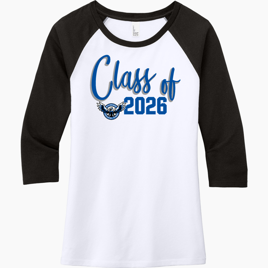 Coxsackie-Athens High School Riverhawks official sideline store <span class="pdp-name-mascot">Coxsackie-Athens Riverhawks</span> District Women's Perfect Tri 3/4-Sleeve Raglan