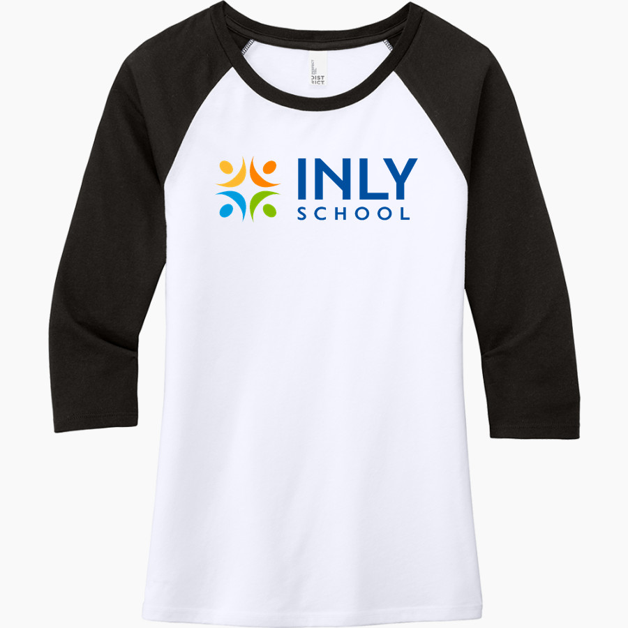 Inly School District Women's Perfect Tri 3/4-Sleeve Raglan