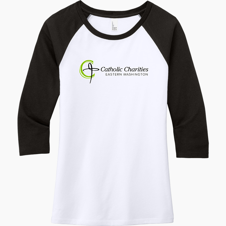 Catholic Charities of Eastern WA Catholic Charities <span class="pdp-name-mascot">Catholic Charities of Eastern WA</span> District Women's Perfect Tri 3/4-Sleeve Raglan