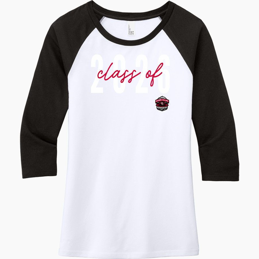 Olympic College Official Store of the Rangers <span class="pdp-name-mascot">Olympic College Rangers</span> District Women's Perfect Tri 3/4-Sleeve Raglan