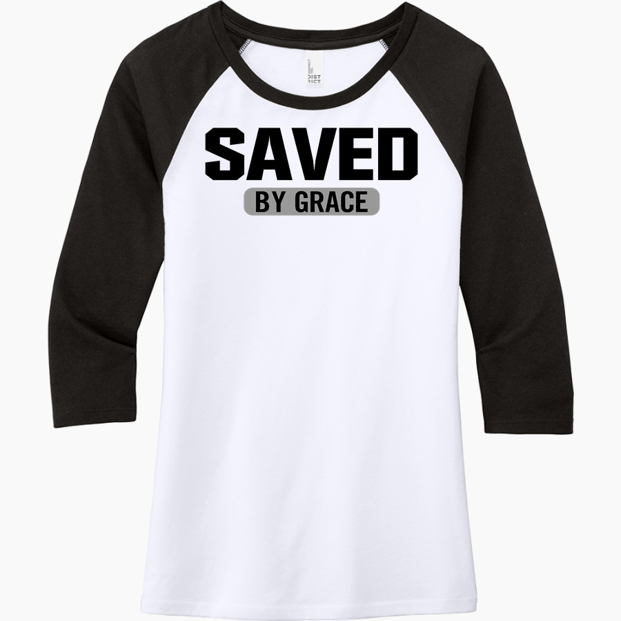 Saved by Grace SBG <span class="pdp-name-mascot">Saved by Grace</span> District Women's Perfect Tri 3/4-Sleeve Raglan