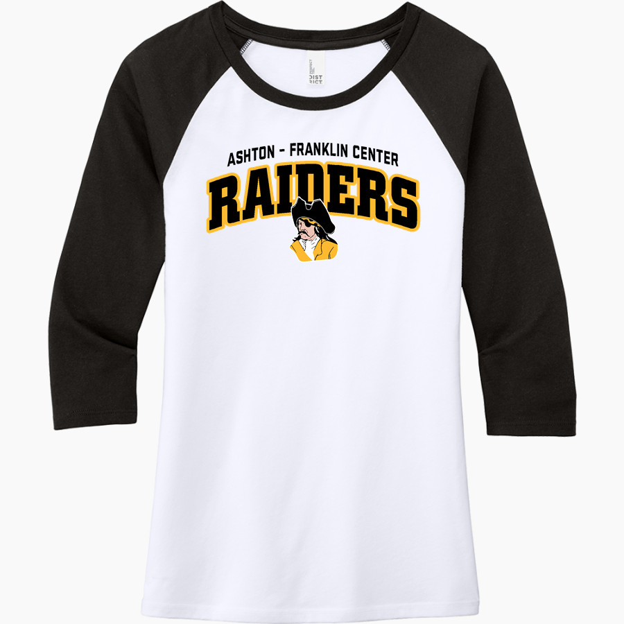 ASHTON-FRANKLIN CENTER H S RAIDERS District Women's Perfect Tri 3/4-Sleeve Raglan