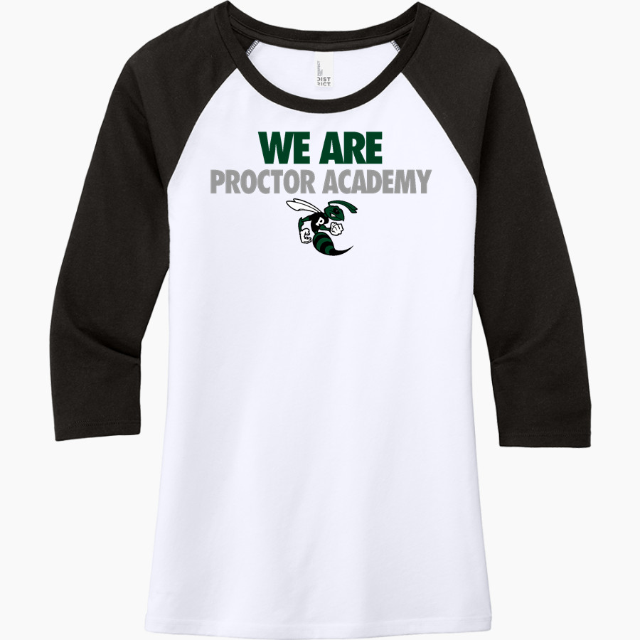 PROCTOR ACADEMY HORNETS <span class="pdp-name-mascot">PROCTOR ACADEMY HORNETS</span> District Women's Perfect Tri 3/4-Sleeve Raglan