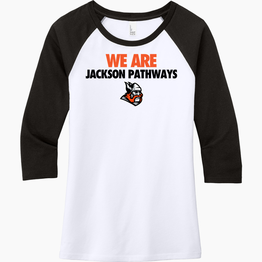 Jackson Pathways Vikings <span class="pdp-name-mascot">Jackson Pathways Vikings</span> District Women's Perfect Tri 3/4-Sleeve Raglan