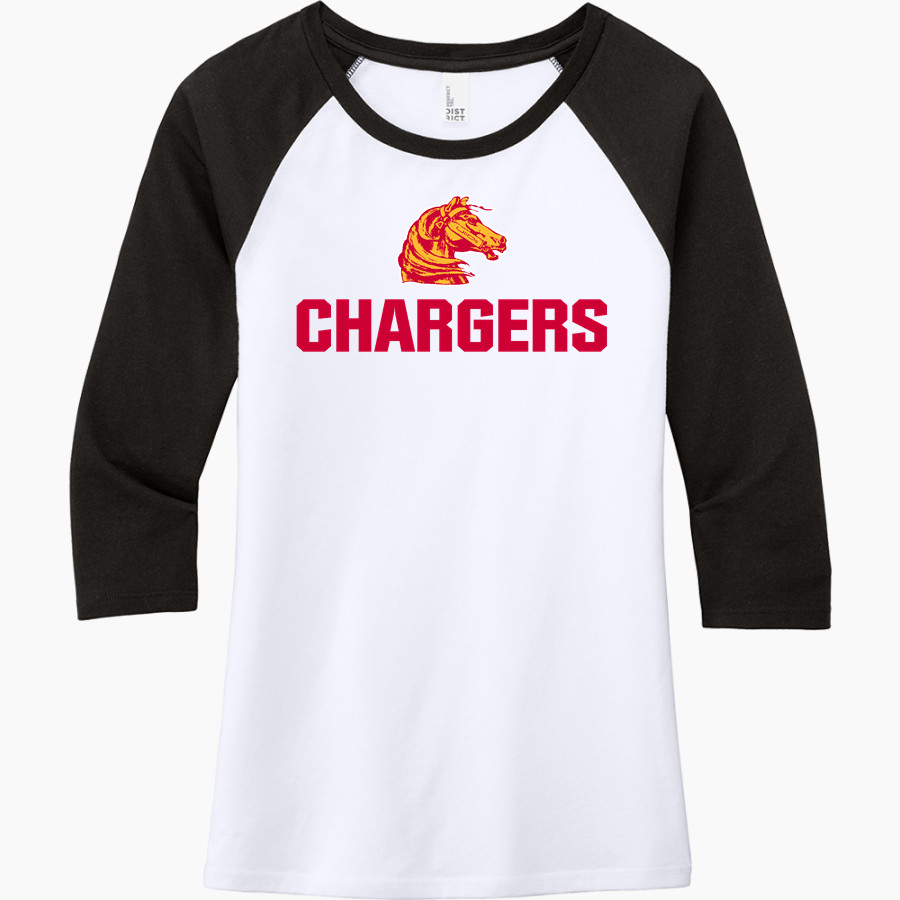 MEMORIAL HIGH SCHOOL CHARGERS <span class="pdp-name-mascot">MEMORIAL CHARGERS</span> District Women's Perfect Tri 3/4-Sleeve Raglan