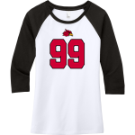 Wheeling University Cardinals Online Store <span class="pdp-name-mascot">Wheeling University Cardinals</span> District Women's Perfect Tri 3/4-Sleeve Raglan Front Thumbnail