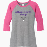 Niles North Vikings District Women's Perfect Tri 3/4-Sleeve Raglan Front Thumbnail